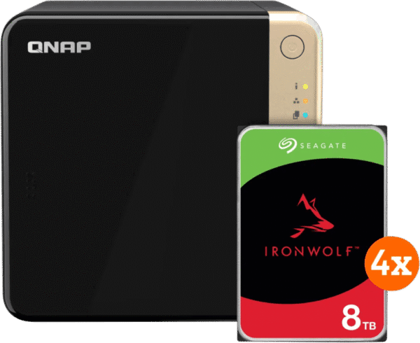 QNAP TS-464-8G + Seagate Ironwolf 32TB (4x8TB)