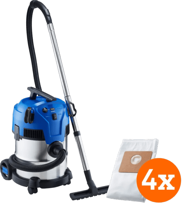 Nilfisk Multi II 22 Inox + Nilfisk Stofzak voor Multi II (4x)