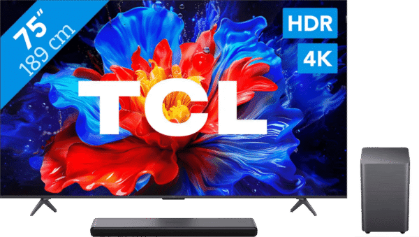 TCL 75" QLED P81K 4K (2025) + TCL S55H 2.1 Soundbar