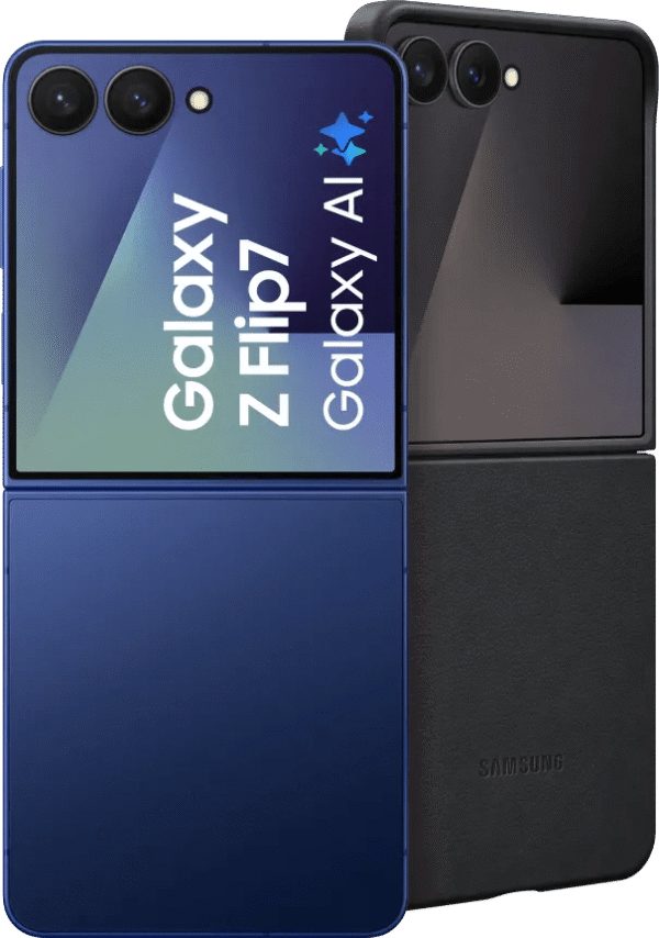 Samsung Galaxy Z Flip 7 512GB Blauw 5G + Samsung Kindsuit Back Cover Zwart