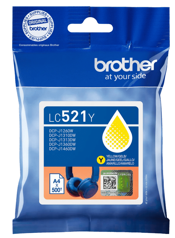 Brother LC-521 Cartridge Geel
