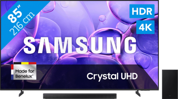 Samsung 85" Crystal UHD U8070F 4K (2025) + Samsung HW-B66CF (2025)