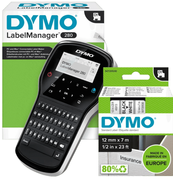 DYMO LabelManager 280 Labelmaker + 1 extra label