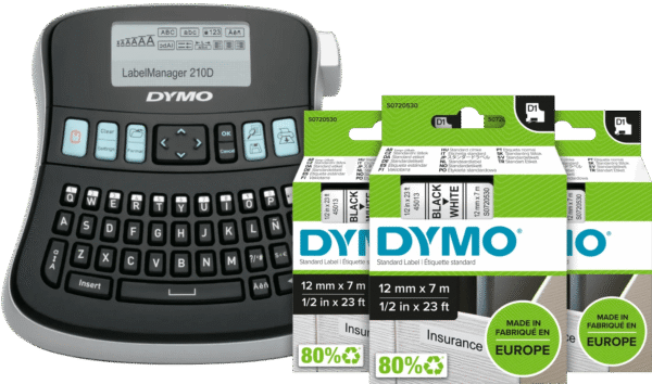 DYMO LabelManager 210D+ Labelprinter Qwerty + 3 extra labels