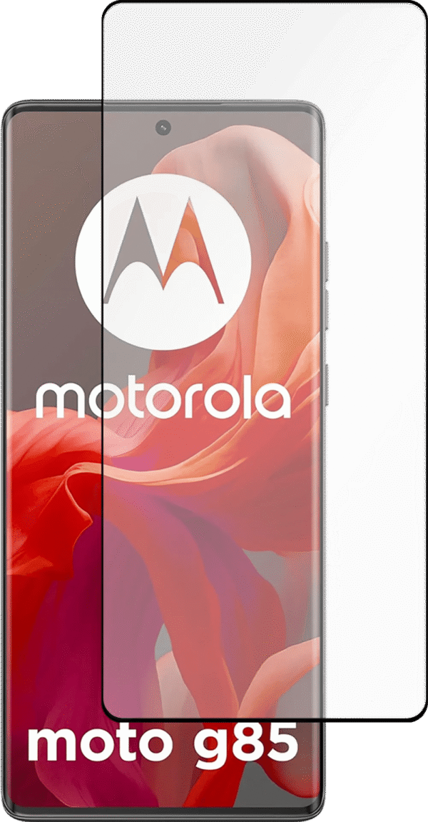 Just In Case Full Cover Motorola Moto G85 Screenprotector Zwart