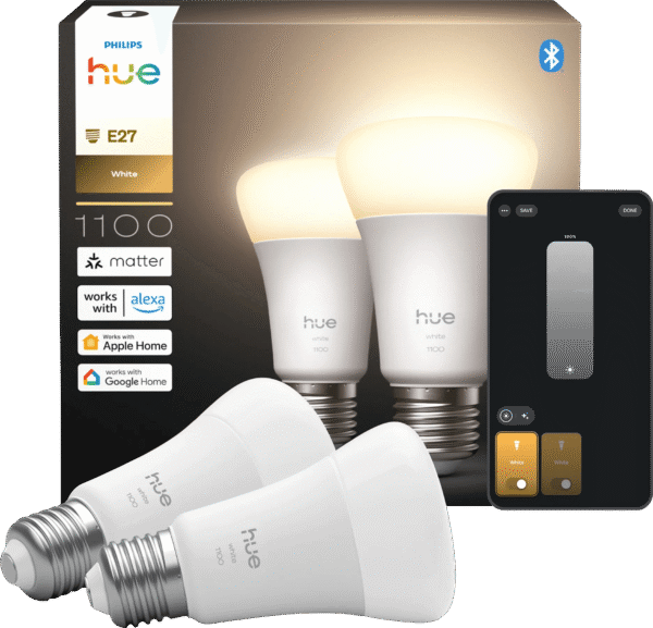 Philips Hue A60 White E27 1100lm 2-pack