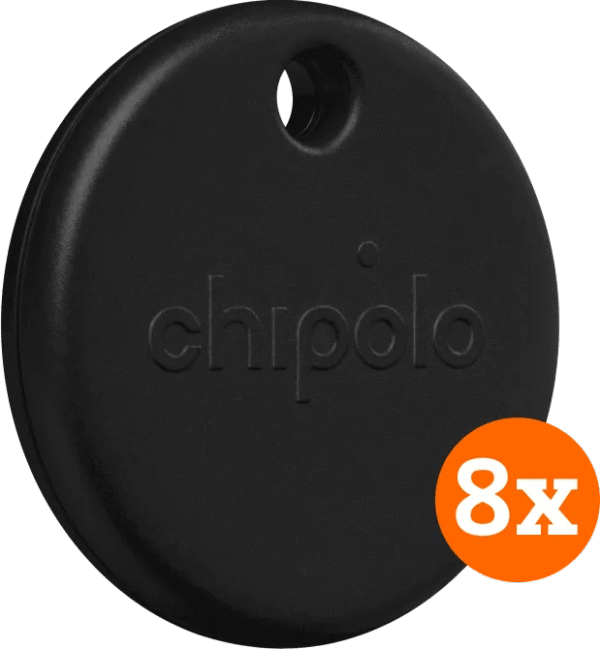 Chipolo POP 8-Pack Zwart