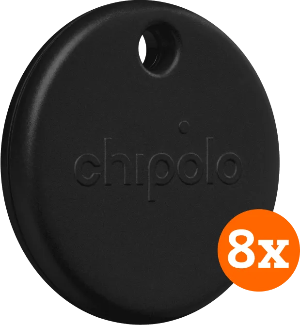 Chipolo pop 8-pack zwart 1 Chipolo pop 8-pack zwart