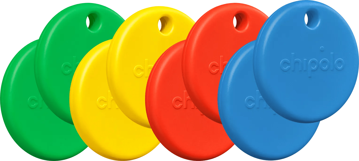 Chipolo pop 8-pack rood, blauw, geel, groen 1 Chipolo pop 8-pack rood