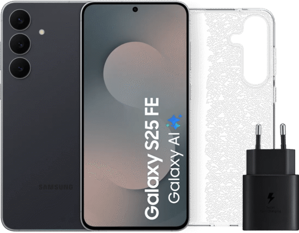 Samsung Galaxy S25 FE 128GB Zwart 5G + Accessoirepakket