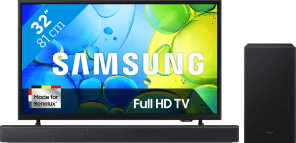 Samsung 32" Full HD F6000F (2025) + Samsung HW-B450F Zwart