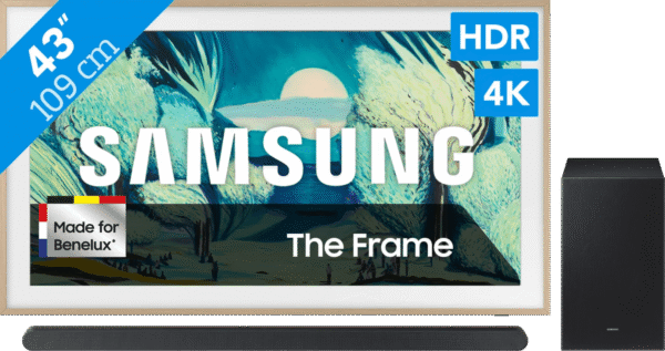 Samsung 43" The Frame LS03FA (2025) + Samsung HW-S700D Zwart (2024)