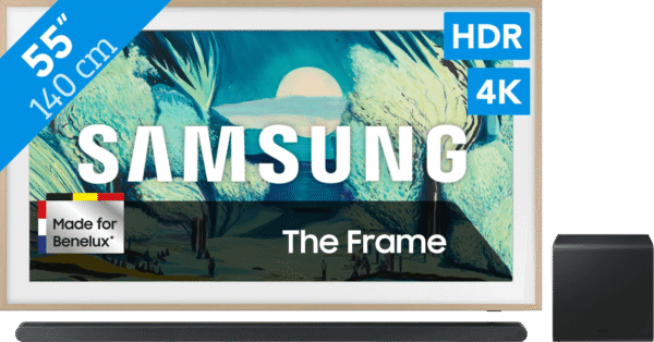 Samsung 55" The Frame LS03FA (2025) + Samsung HW-S800D Zwart (2024)