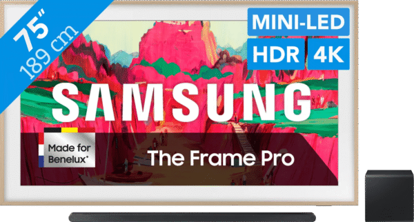 Samsung 75" The Frame Pro LS03FW (2025) + Samsung HW-S800D Zwart (2024)