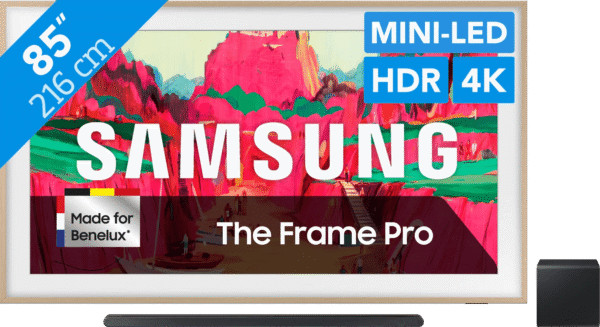 Samsung 85" The Frame Pro LS03FW (2025) + Samsung HW-S800D Zwart (2024)