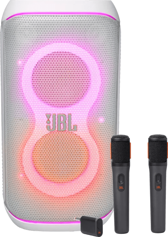 JBL Partybox Club 120 Wit + Draadloze Microfoonset