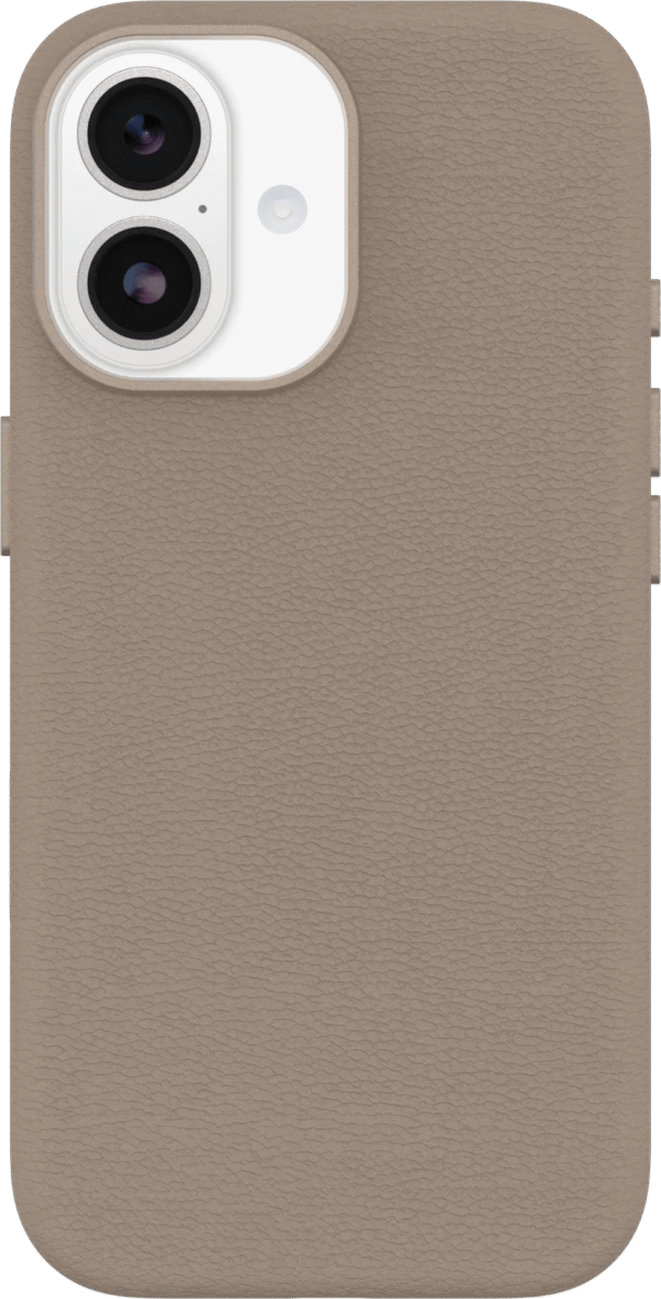Otterbox Symmetry iPhone 17 Back Cover met MagSafe Magneet Leer Grijs