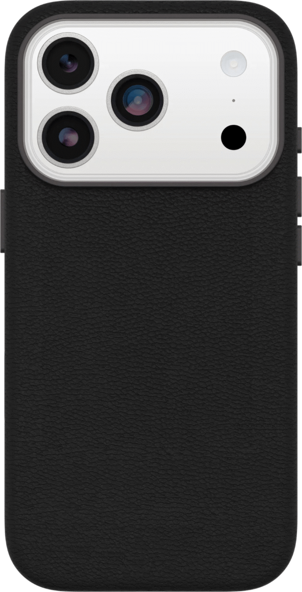 Otterbox Symmetry iPhone 17 Pro Back Cover met MagSafe Magneet Leer Zwart