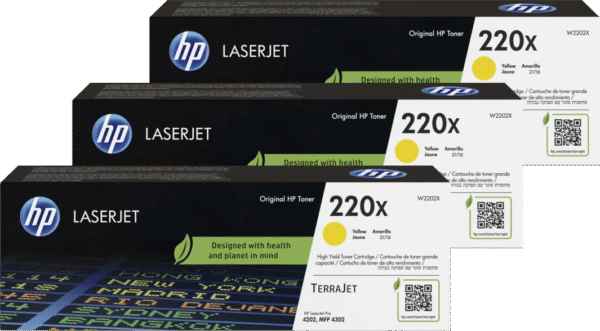 HP 220X LaserJet Toner Geel (3 stuks)