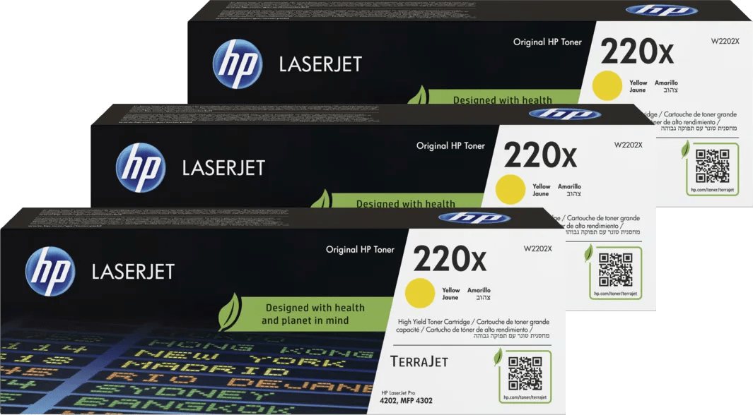 Hp 220x laserjet toner geel (3 stuks) 1 Hp 220x laserjet toner geel (3 stuks)