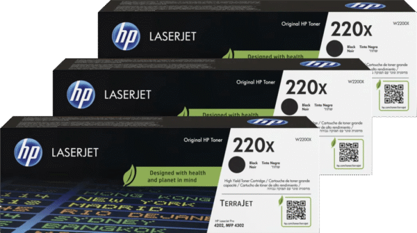 HP 220X LaserJet Toner Zwart (3 stuks)