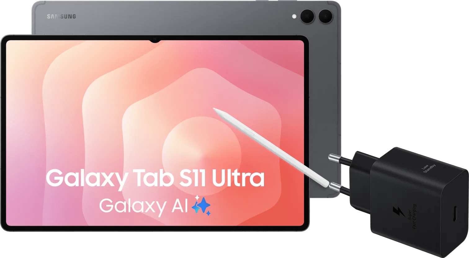 Samsung galaxy tab s11 ultra 14,6 inch 256gb wifi grijs + oplaadpakket 1 Samsung galaxy tab s11 ultra 14
