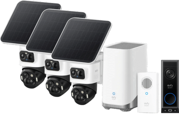 EufyCam S4 3-Pack + HomeBase 3 + Video Doorbell E340 + Chime