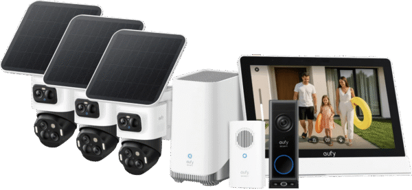 EufyCam S4 3-Pack + HomeBase 3 + Video Doorbell E340 + Smart Display E10