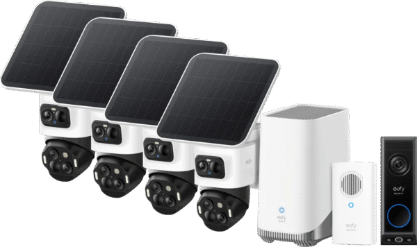 EufyCam S4 4-Pack + HomeBase 3 + Video Doorbell E340 + Chime