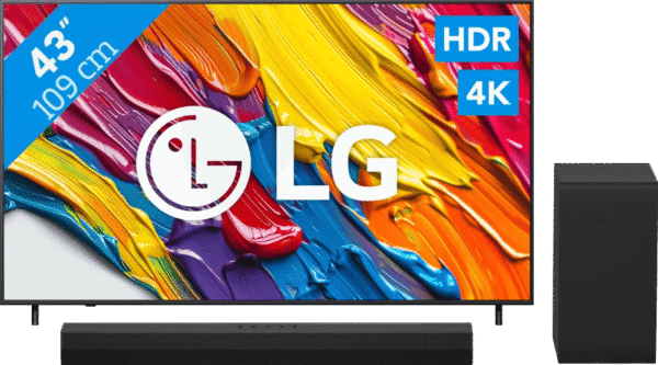 LG 43" QNED82 4K (2025) + LG DS40T