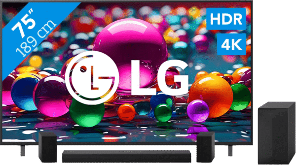 LG 75" Smart UA75 4K (2025) + LG DS60TR