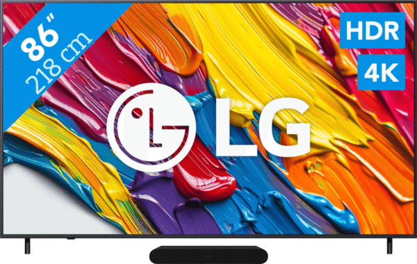 LG 86" QNED82 4K (2025) + Sonos Ray Zwart