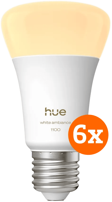Philips Hue White Ambiance E27 1100lm 6-pack