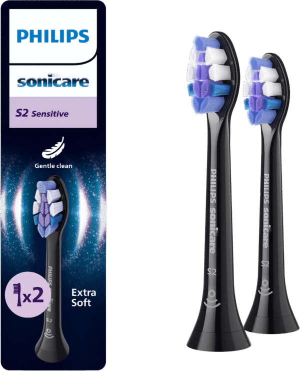 Philips Sonicare Optimal Sensitive HX6052/88 Zwart (2 stuks)