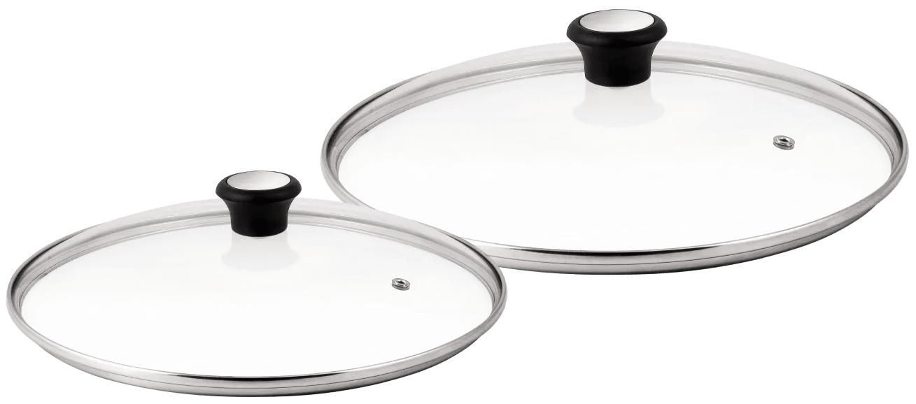 Tefal glazen dekselset 24 cm + 28 cm 1 Tefal glazen dekselset 24 cm + 28 cm