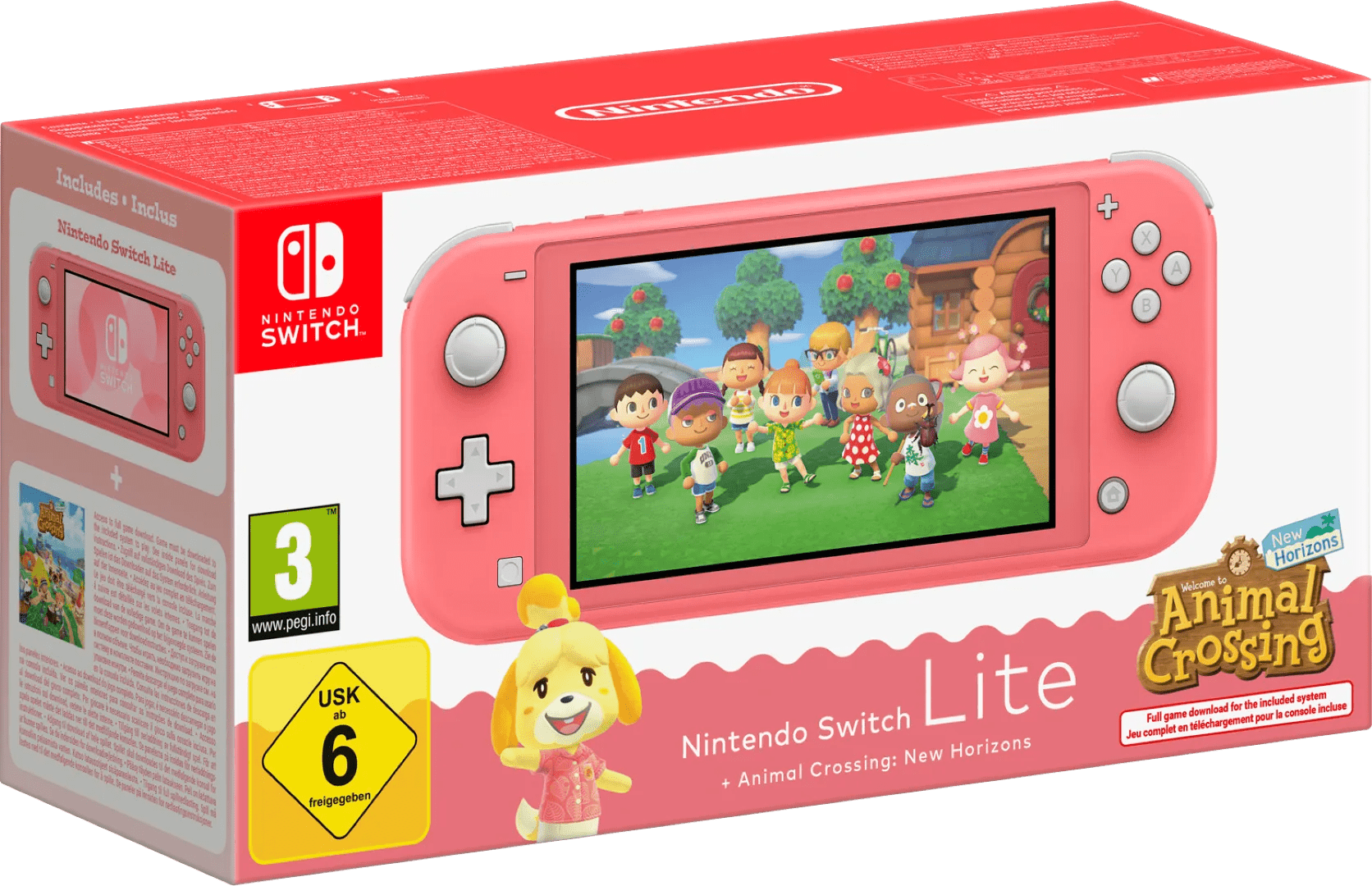 Nintendo switch lite animal crossing new horizons editie roze 1 Nintendo switch lite animal crossing new horizons editie roze