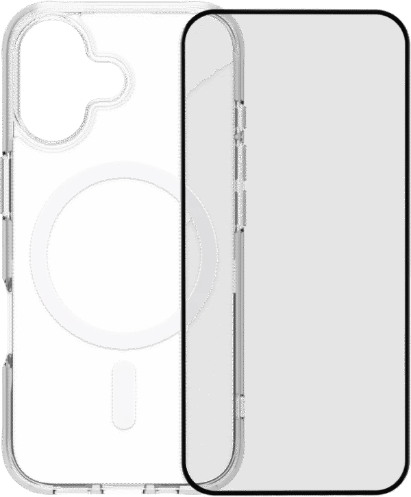 BlueBuilt Protective Back Cover met MagSafe iPhone 17 Transparant + BlueBuilt iPhone 17 Screenprotector Glas