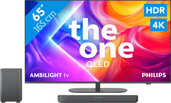 Philips Ambilight 65'' PUS9000 QLED 4K (2025) + Philips TAB5309