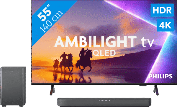 Philips Ambilight 55'' PUS8500 QLED 4K (2025) + Philips TAB5309