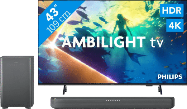 Philips Ambilight 43" PUS8000 4K (2025) + Philips TAB5309