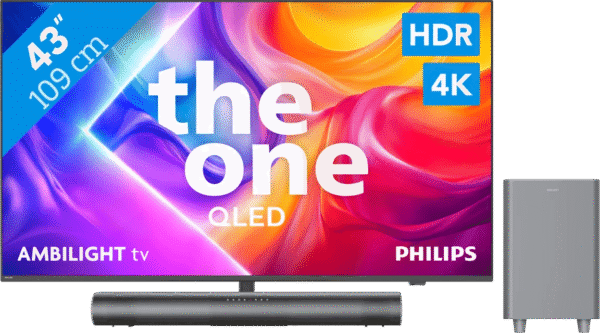 Philips Ambilight 43'' PUS9000 QLED 4K (2025) + Philips TAB6100