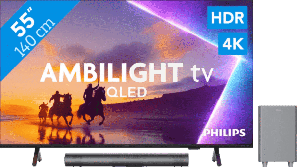 Philips Ambilight 55'' PUS8500 QLED 4K (2025) + Philips TAB6100