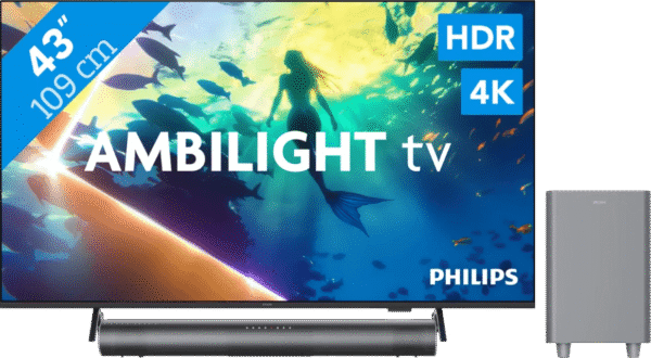 Philips Ambilight 43" PUS8000 4K (2025) + Philips TAB6100