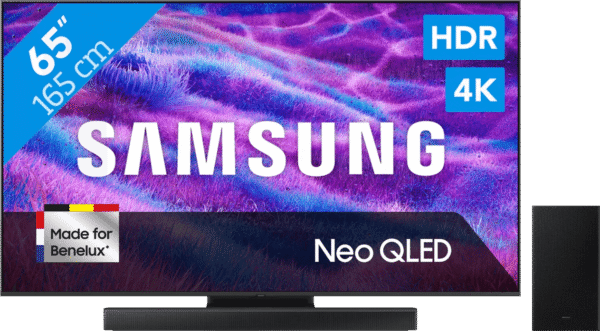 Samsung 65" Neo QLED QN82F 4K (2025) + Samsung HW-B66CF Zwart
