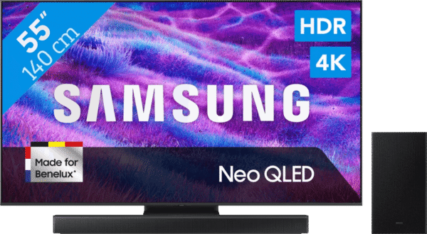 Samsung 55" Neo QLED QN82F 4K (2025) + Samsung HW-B66CF Zwart