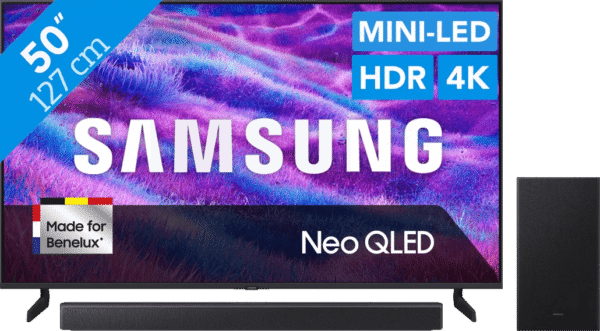Samsung 50" Neo QLED QN82F 4K (2025) + Samsung HW-B450F Zwart