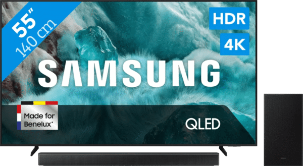 Samsung 55" QLED 4K Q7F4 (2025) + Samsung HW-B66CF Zwart