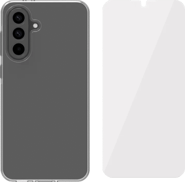 BlueBuilt Back Cover Samsung Galaxy A56 Transparant + Screenprotector Glas