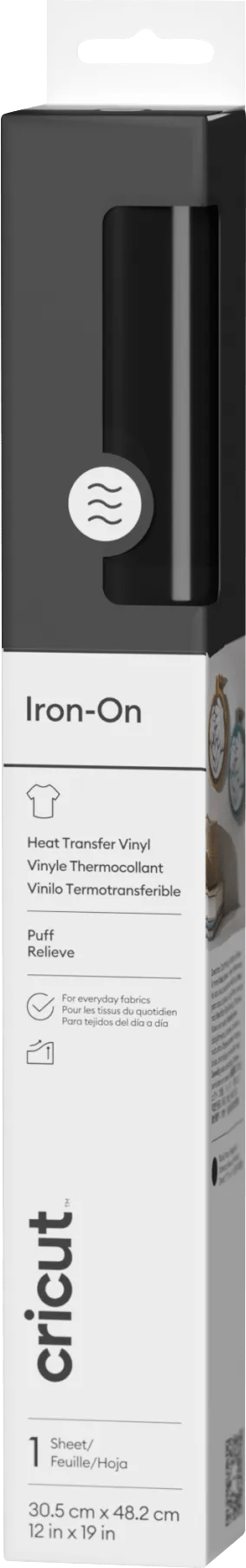 Cricut Puff Iron-On Zwart 30