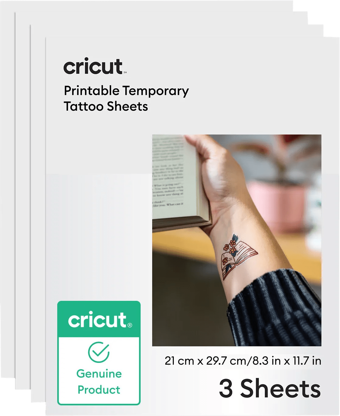 Cricut printbare vellen voor tijdelijke tatoeages a4 21 x 29,7 cm (3 vellen) 1 Cricut printbare vellen voor tijdelijke tatoeages a4 21 x 29